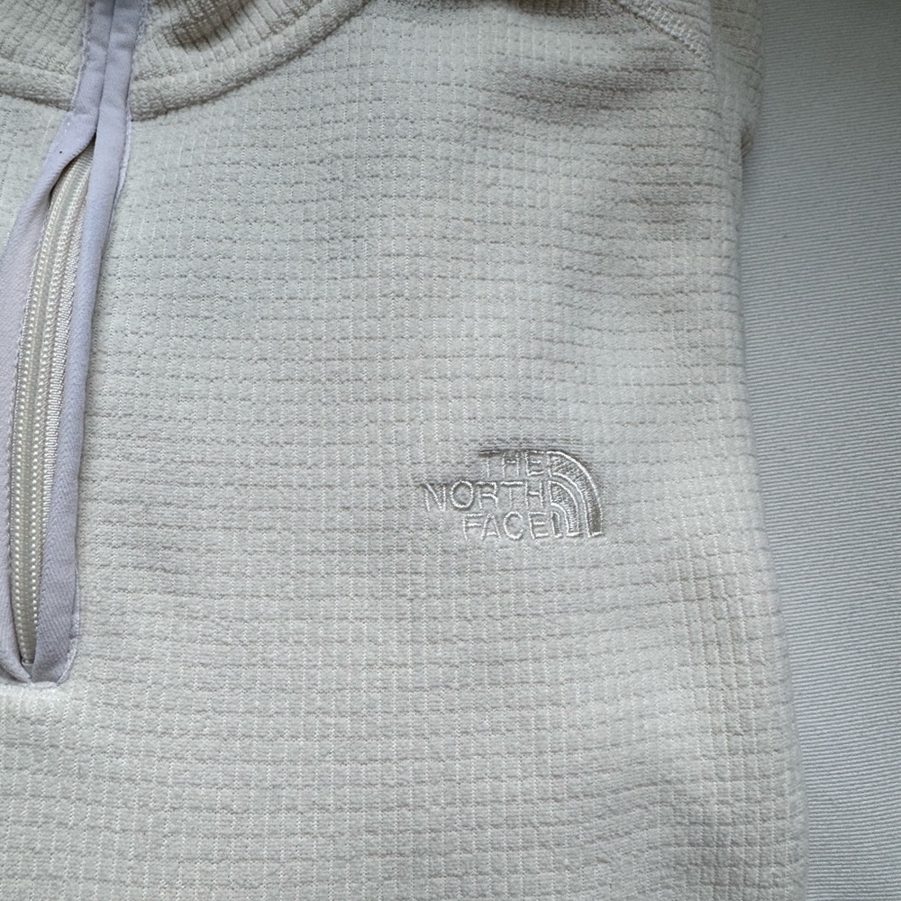 90’s style The North Face Men’s Fleece Half-Zip Pullover | Cream White Size XL - Picture 10 of 11